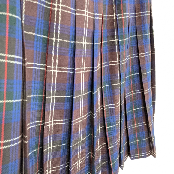 Windsor Vintage 100% Wool Plaid Kilt - Picture 7 of 12